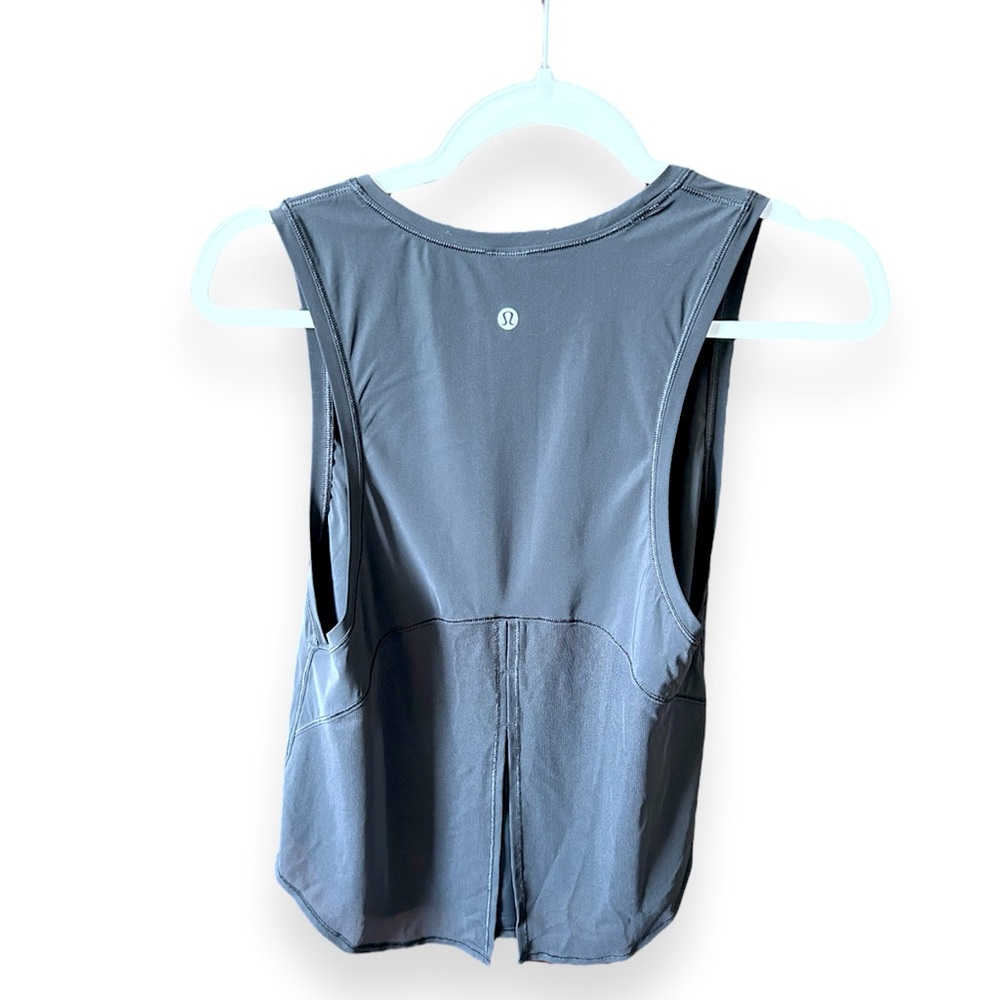 Lululemon Mesh Open Back Tank Top in Black - Picture 2 of 7